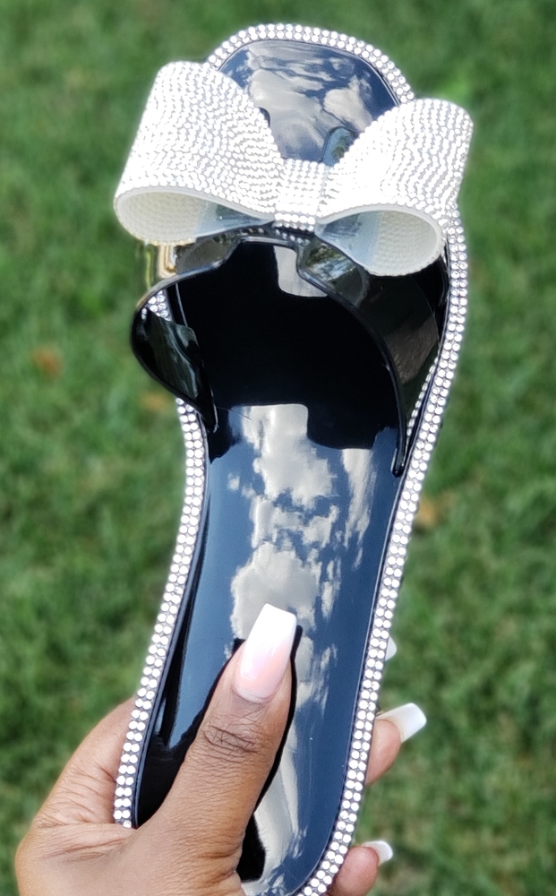 Rhinestone Bling Bow Sandal